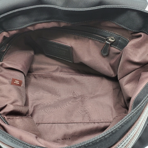 COACH MESSENGER BAG NYLON & LEATHER 14X10X5 - Picture 5 of 8